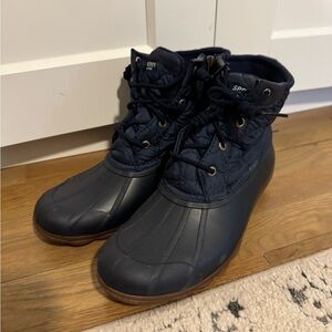 Sperry Navy Quilted Duck Boots